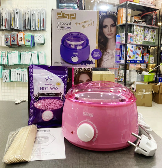 DSP Beauty & Skin Care Salon Wax Heater With Hot Wax Beans & Strip _(Imported Quality)_ _(Pink & Purple Color Available)_