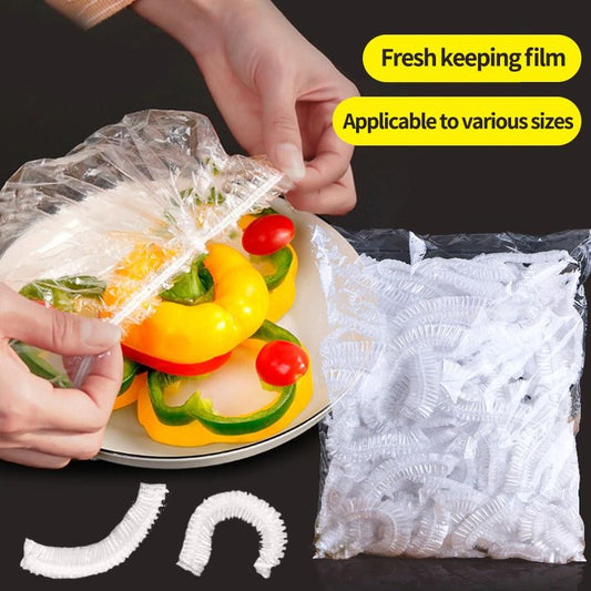 100 pc Cling Film Cover Household Refrigerator Food Fruit Preservation Cover Dust-proof Plastic Fresh-keeping Cover