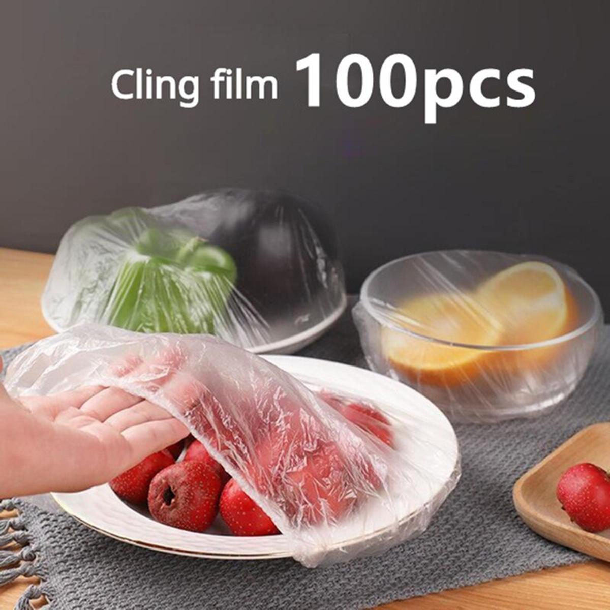 100 pc Cling Film Cover Household Refrigerator Food Fruit Preservation Cover Dust-proof Plastic Fresh-keeping Cover