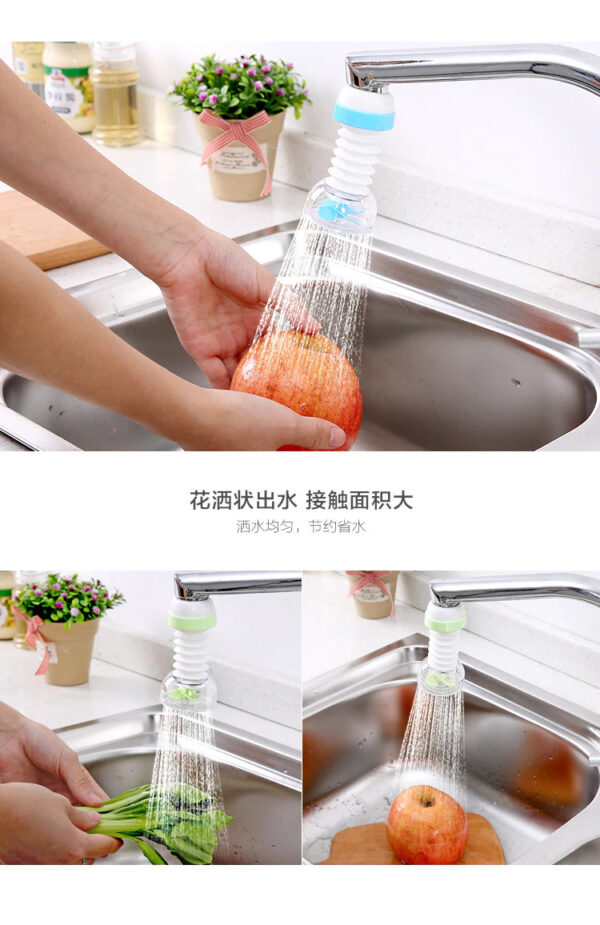 360 Rotation Kitchen Faucet Spouts Sprayers PVC Shower Tap Water Filter Water Purifier Nozzle Filter Water Saver