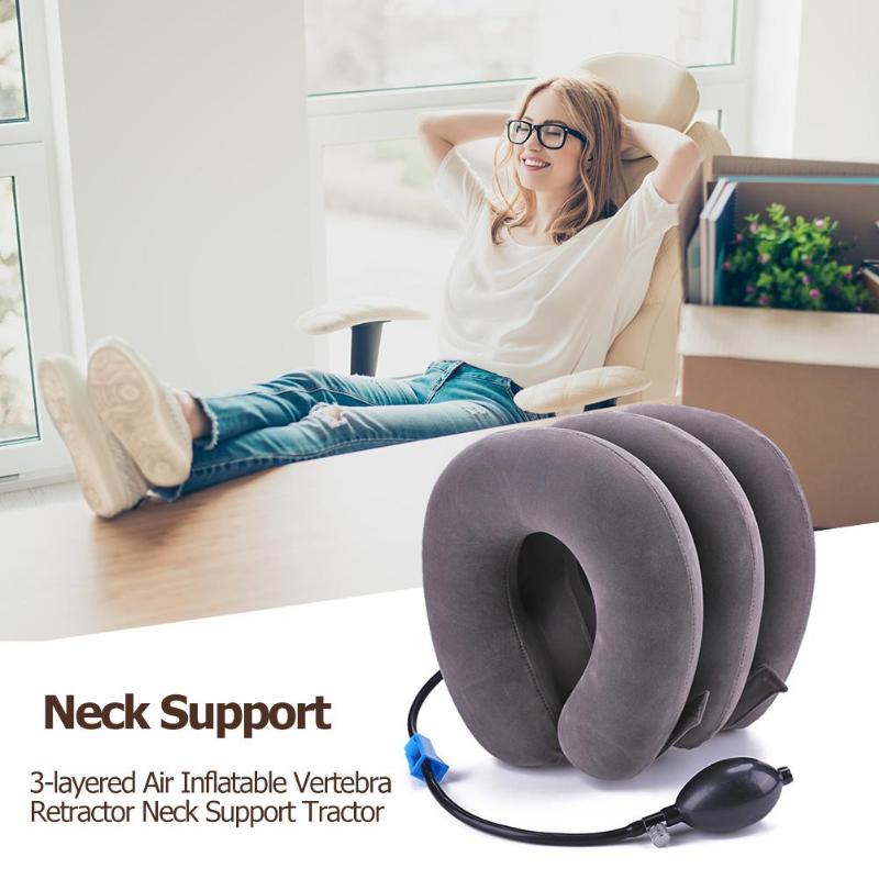 Inflatable Pain Relax Support Massager Air Cushion Traction Soft Pillow