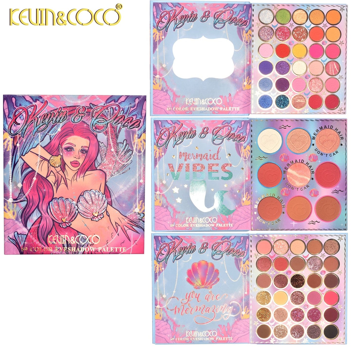 KEVIN&COCO  69-Color Mermaid Eyeshadow Palette