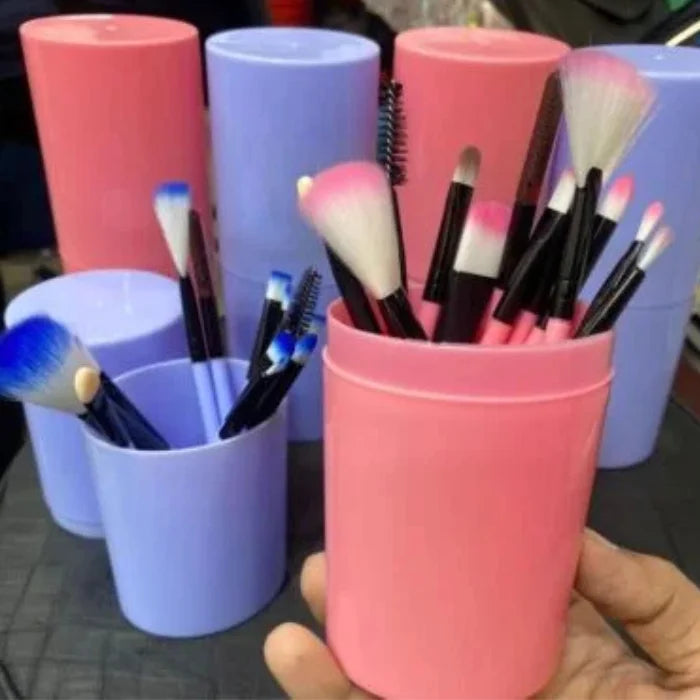 12PCS Makeup Brush Set With Storage Barrel