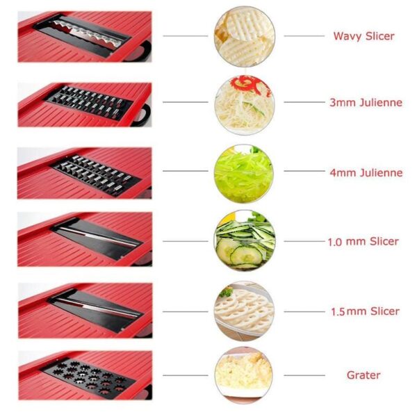 7 in 1 Multifunctional Vegetable Cutter, Fruit Slicer Grater Shredders Slicers 7 In 1 Gadgets Kitchen Accessories