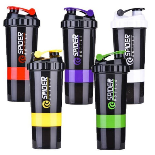 3 in 1 Protein shaker bottle with powder compartment fitness gym sports drinking bottle Coctelera leakproof shaker cup