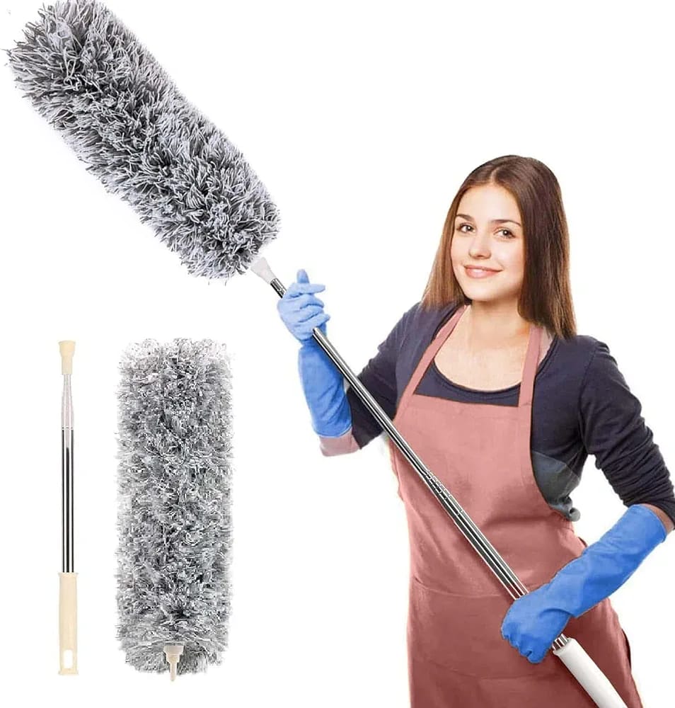 Telescopic Hand-Held Microfiber Feather Duster – Perfect for Cleaning High and Hard-to-Reach Areas