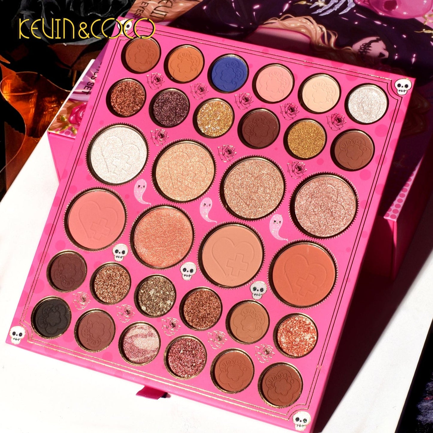 KEVIN&COCO  Halloween Edition】74-Color Demon Tears Makeup Set