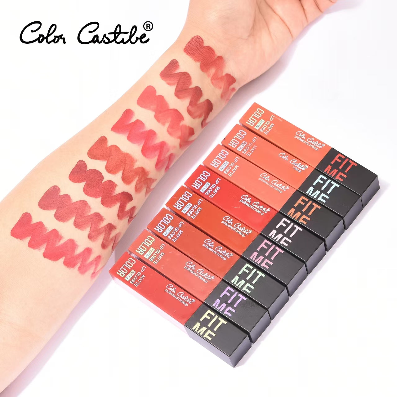 Color Castle 🏰  Fit Me Matte Long Lasting Lip Gloss  Set of 6-Colors